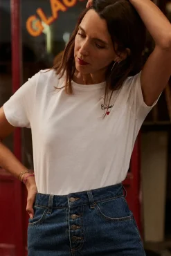 Tee-Shirts Et Bodies|Balzac Tee-Shirt Bisou Ecru