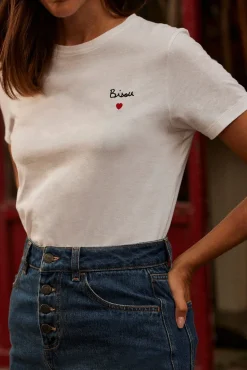 Tee-Shirts Et Bodies|Balzac Tee-Shirt Bisou Ecru