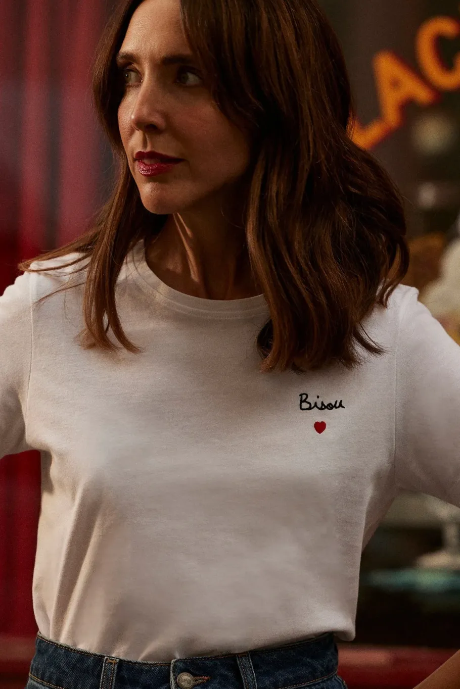 Tee-Shirts Et Bodies|Balzac Tee-Shirt Bisou Ecru