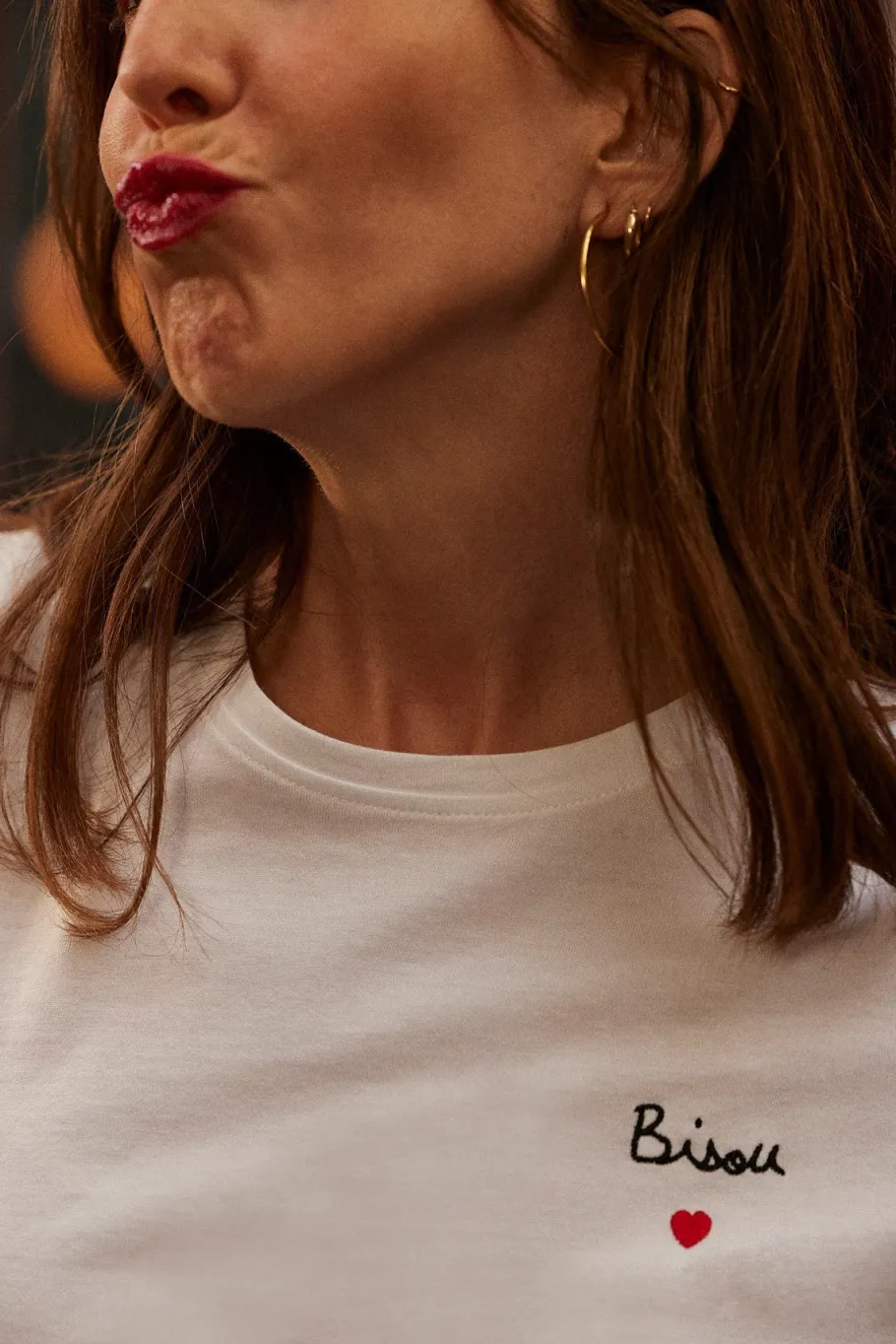 Tee-Shirts Et Bodies|Balzac Tee-Shirt Bisou Ecru