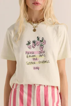 Tee-Shirts Et Bodies|Balzac Tee-Shirt Bree Cocktail Party Ecru