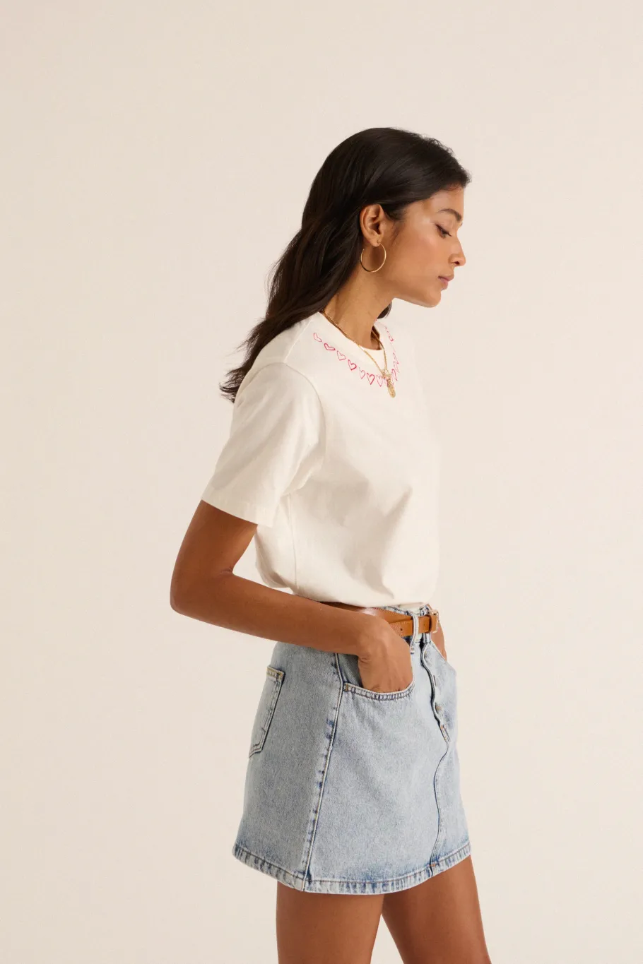 Tee-Shirts Et Bodies|Balzac Tee-Shirt Bree Le Coeur A L'Ouvrage Ecru Et Rouge