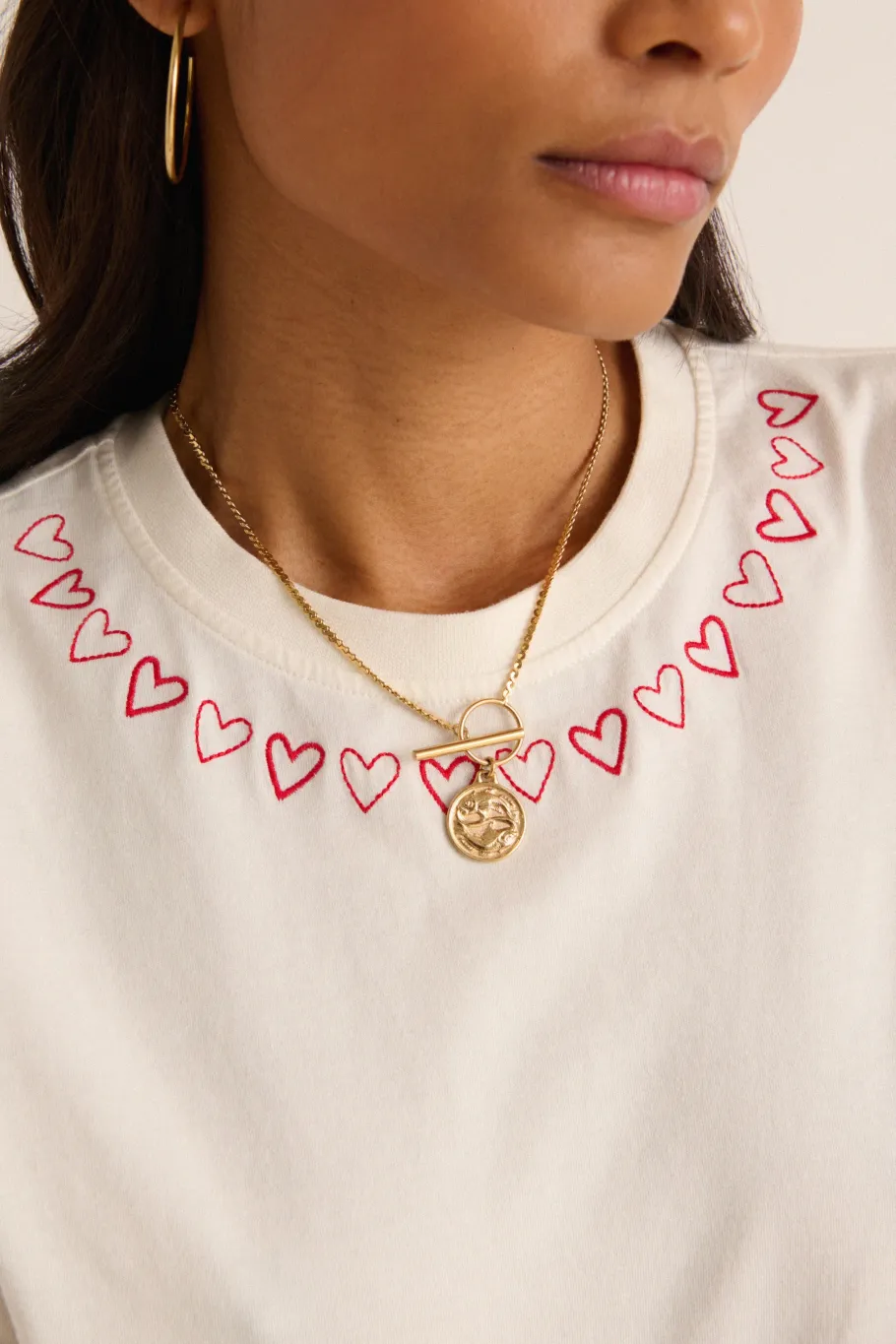 Tee-Shirts Et Bodies|Balzac Tee-Shirt Bree Le Coeur A L'Ouvrage Ecru Et Rouge
