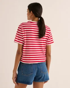Tee-Shirts Et Bodies|Balzac Tee-Shirt Bree Rayures Rouge Et Blanc