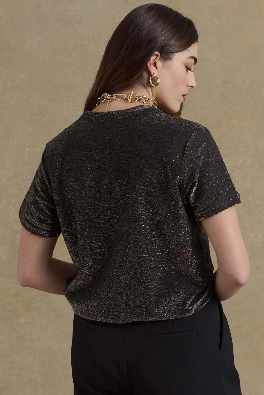 Tee-Shirts Et Bodies|Balzac Tee-Shirt Son Noir Irise Dore