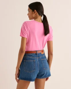 Tee-Shirts Et Bodies|Balzac Tee-Shirt Willow Angelots Rose Et Rouge