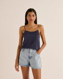 Tee-Shirts Et Bodies|Balzac Top Amandier Marine Irise