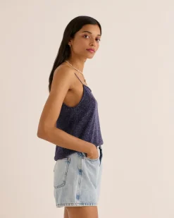 Tee-Shirts Et Bodies|Balzac Top Amandier Marine Irise