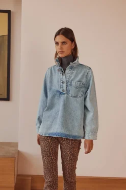 Chemises Et Blouses|Balzac Vareuse Cyrius Bleu Glacier